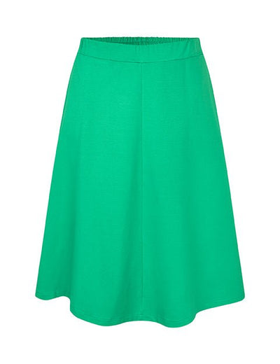 Britt plus size kjol i grön jersey